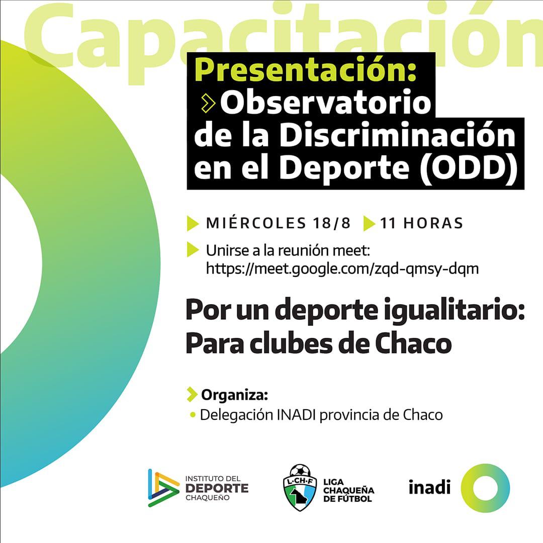 INADI presenta en Chaco el Observatorio de la Discriminaci n en el